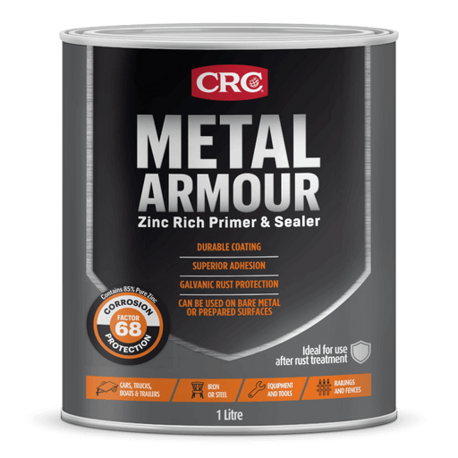 Metal Armour 1L 1754729 zinc-rich primer and sealer for superior durability and corrosion protection.