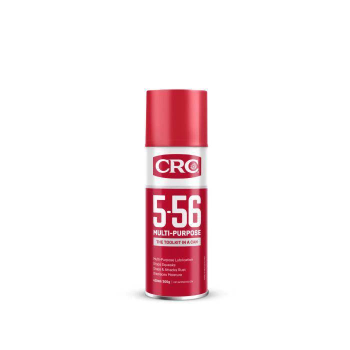 CRC 5-56 Multipurpose Lubricant 420ml can with red label, multipurpose service spray for lubrication and corrosion protection.