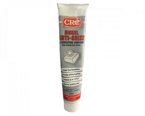 CRC Nickel Anti-Seize Lubricant Tube 75ml 3147 for stainless steel, prevents seizing and galling, high-temperature protection.