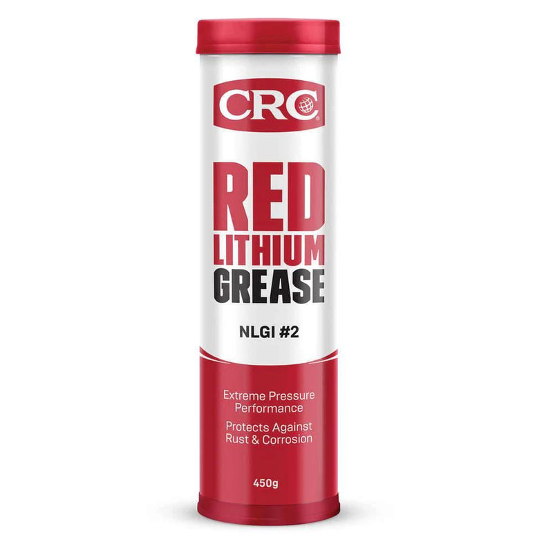 CRC Red Lithium Grease - Cartridge in a 450g tube designed for extreme pressure performance and rust protection.
