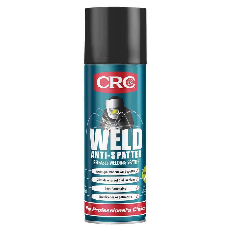 CRC Weld Anti Spatter Aerosol 400ml - Non-flammable welding spatter release agent for metal surfaces.