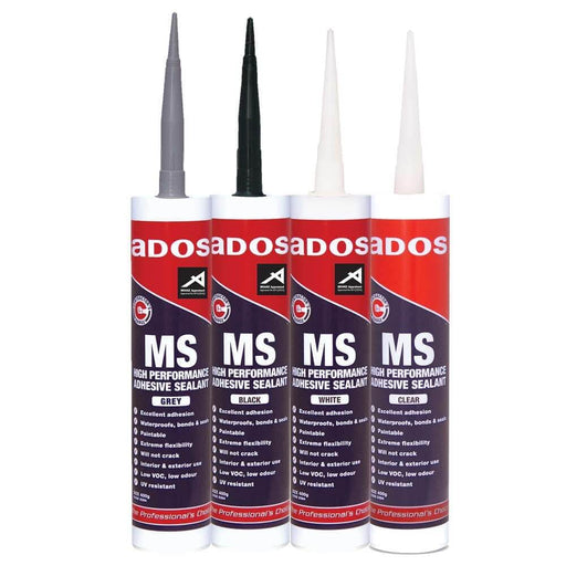 CRC ADOS MS Sealant Grey 400g 8364 product image showing various colors of sealant tubes.