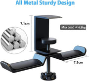 Dual Rotatable Headphone Stand Hanger Under Desk Headset Hook Holder by salelink.co.nz