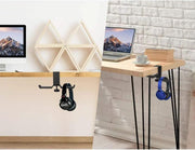 Dual Rotatable Headphone Stand Hanger Under Desk Headset Hook Holder by salelink.co.nz