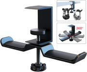Dual Rotatable Headphone Stand Hanger Under Desk Headset Hook Holder by salelink.co.nz