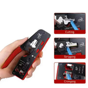 Crimping & Stripping Tool with 8P/6P Ethernet Connectors (different colours available) by Habicare