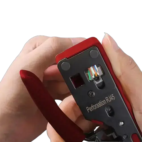 Crimping & Stripping Tool with 8P/6P Ethernet Connectors (different colours available) by Habicare