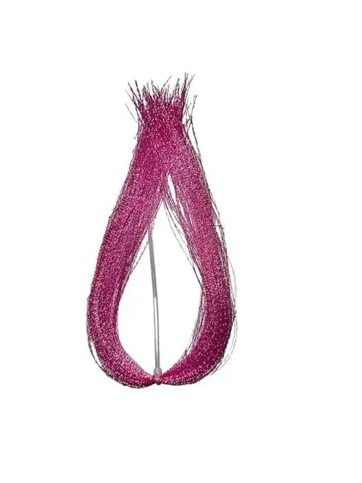 Crystal Flash Tying Material in vibrant pink, perfect for adding flash to fishing hooks
