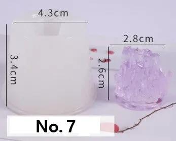 Crystal Moulds Silicone Growing Crystal Cluster Quartz Rock Mould for Polymer Clay, Fondant Cake Decoration by Resin Art NZ