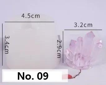 Crystal Moulds Silicone Growing Crystal Cluster Quartz Rock Mould for Polymer Clay, Fondant Cake Decoration by Resin Art NZ