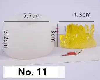 Crystal Moulds Silicone Growing Crystal Cluster Quartz Rock Mould for Polymer Clay, Fondant Cake Decoration by Resin Art NZ