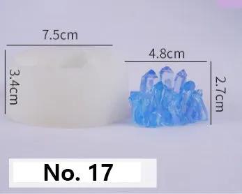 Crystal Moulds Silicone Growing Crystal Cluster Quartz Rock Mould for Polymer Clay, Fondant Cake Decoration by Resin Art NZ