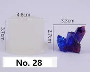 Crystal Moulds Silicone Growing Crystal Cluster Quartz Rock Mould for Polymer Clay, Fondant Cake Decoration by Resin Art NZ
