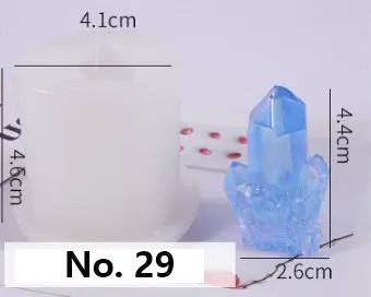 Crystal Moulds Silicone Growing Crystal Cluster Quartz Rock Mould for Polymer Clay, Fondant Cake Decoration by Resin Art NZ
