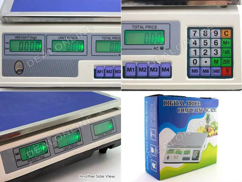 Scale Rechargeable 40KG/5G Digital Pricing LCD with Light by dealonline.co.nz