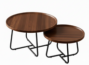 Brian Wooden Nested Round Coffee Table Set by sue-e furniture