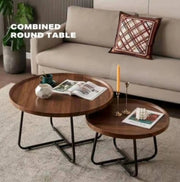 Brian Wooden Nested Round Coffee Table Set by sue-e furniture