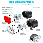 Bicycle Light Set (Front & Rear) by Habicare
