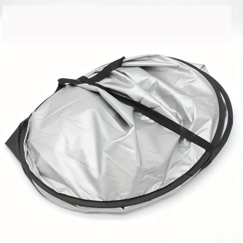 Large Silver Car Sunshade Foldable Double-Circle by dealonline.co.nz