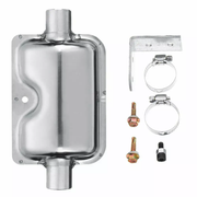 24mm Exhaust Pipe Silencer Muffler Kit For Car Air Diesel Parking Heater Silver by salelink.co.nz