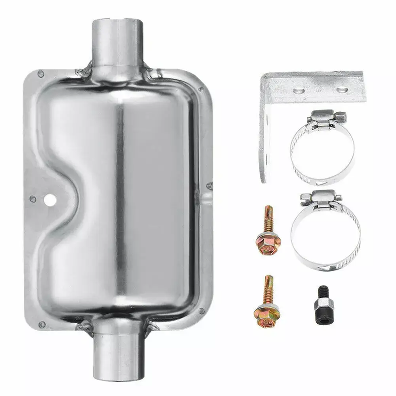 24mm Exhaust Pipe Silencer Muffler Kit For Car Air Diesel Parking Heater Silver by salelink.co.nz