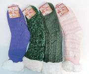 (3 Pairs) THERMAL FLEECE- LINED FUZZY COSY SOCKS by dealonline.co.nz