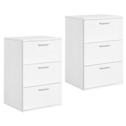 Set of 2 3 Drawers Side Table End Table by Yaheetech