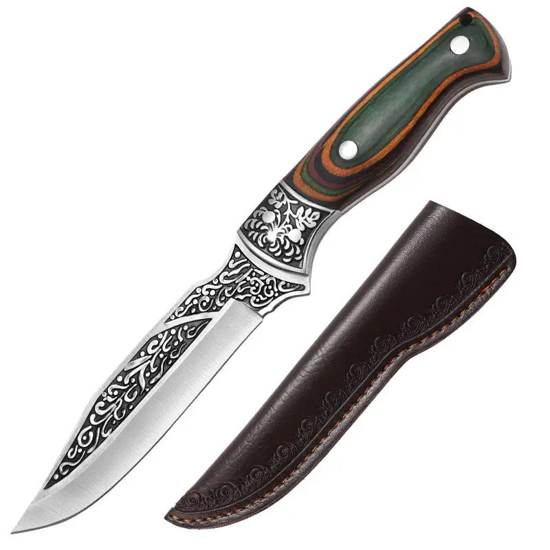 Stainless Steel Portable Portable Handle Meat Kitchen Knife Red No 7 Leather Case by China Dropship