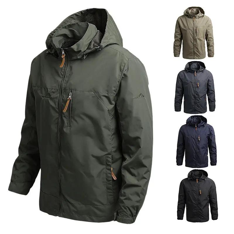 Men's Waterproof Sports Jacket — Power Bank Pocket & Cable Port | Spring & Autumn Outdoor by Mead's Supply & Equipment Outfitters limited