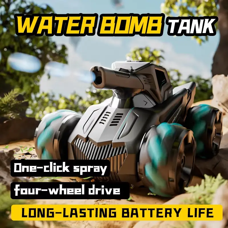 RC Car 4WD 2.4G Wireless Gesture Sensing RC Tank Water Bomb Spray Stunt by dealonline.co.nz