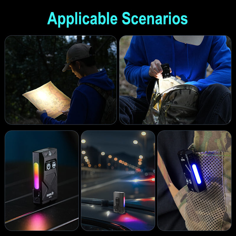 BORUIT EV15 Mini Light Rechargeable Torch EDC Work Lamp Keychain LED Flashlight by China Dropship