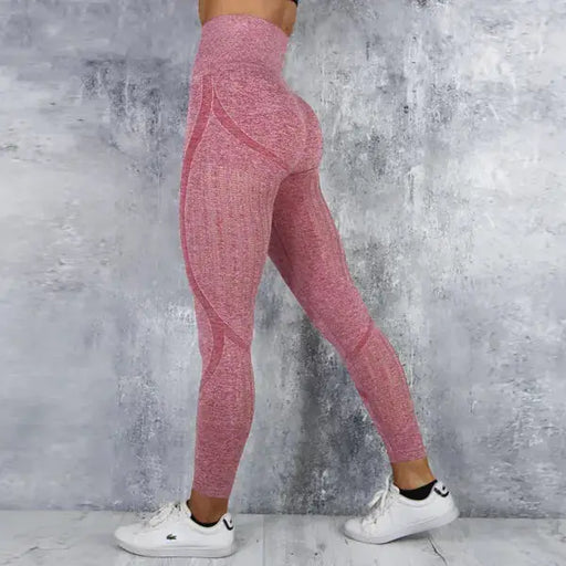 High Waist Knitted Yoga Pants for Women - Seamless Stretch Activewear | Athletic Leggings by Mead's Supply & Equipment Outfitters limited