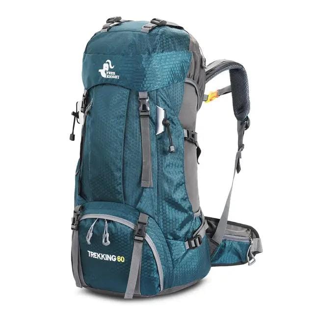 Mead's Supply & Equipment Outfitters limited Backpacks & Hiking Bags 60L Hiking Backpack with Rain Cover — Lightweight Nylon Trekking Pack 60L Hiking Backpack with Rain Cover — Lightweight Nylon Trekking Pack