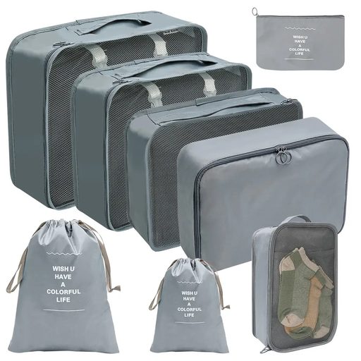 Ecotrek 8-Piece Folding Travel Organizer Storage Bags - Suitcase Packing Set ZH16008 by ECOTREK