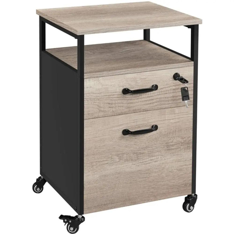 Mobile Office File Cabinet by Yaheetech