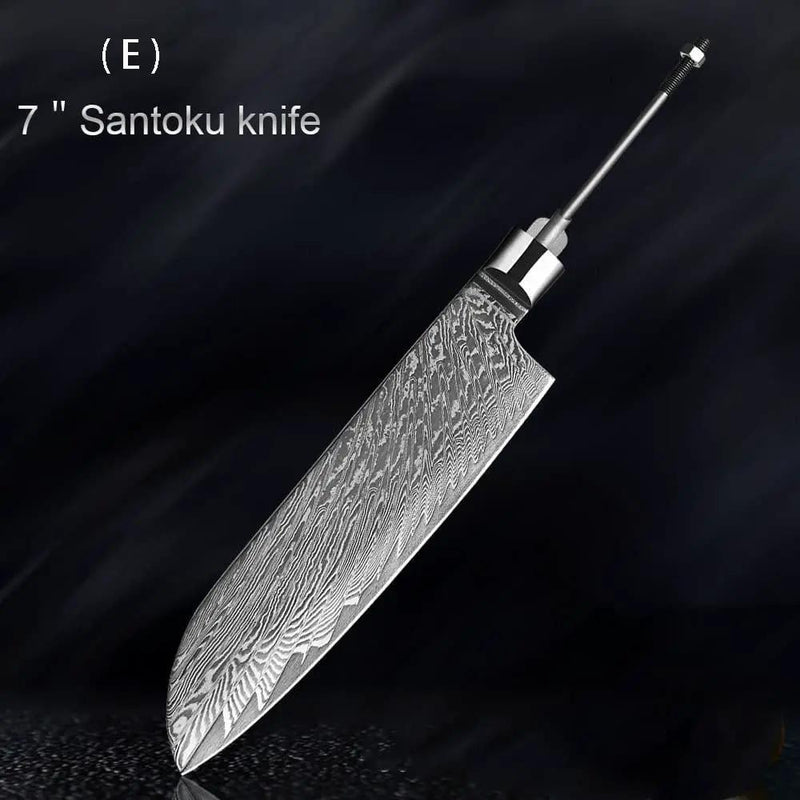 Damascus Knife Embryo High Hardness Kitchen Knives 35DPDMCR9 200mm by China Dropship