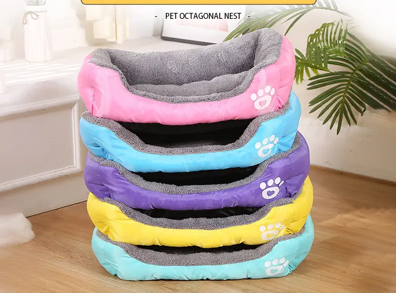 54cm Colourful Calming Dog Bed Warming Washable M by dealonline.co.nz