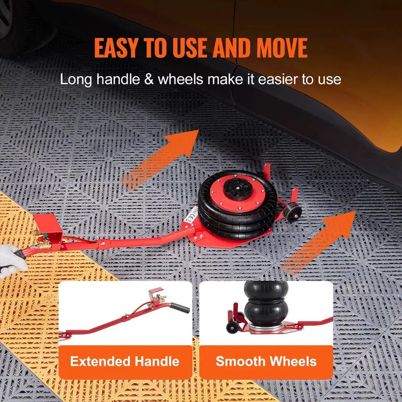 6600 LBS Triple Bag Air Lift Jack Pneumatic Vehicle Car Lifting Compressed Tool by salelink.co.nz