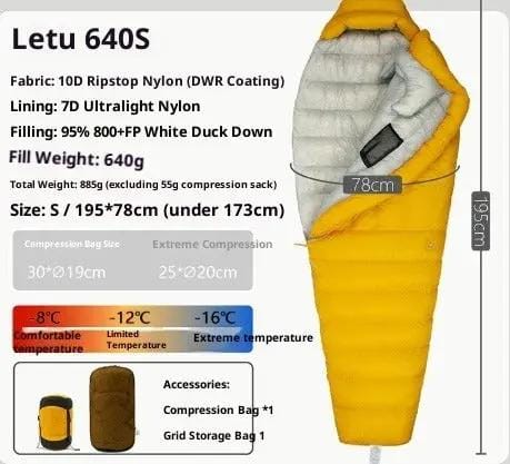 Mead's Supply & Equipment Outfitters limited Sleeping Bags Ultralight Down Sleeping Bag for Camping & Hiking Ultralight Down Sleeping Bag for Camping & Hiking