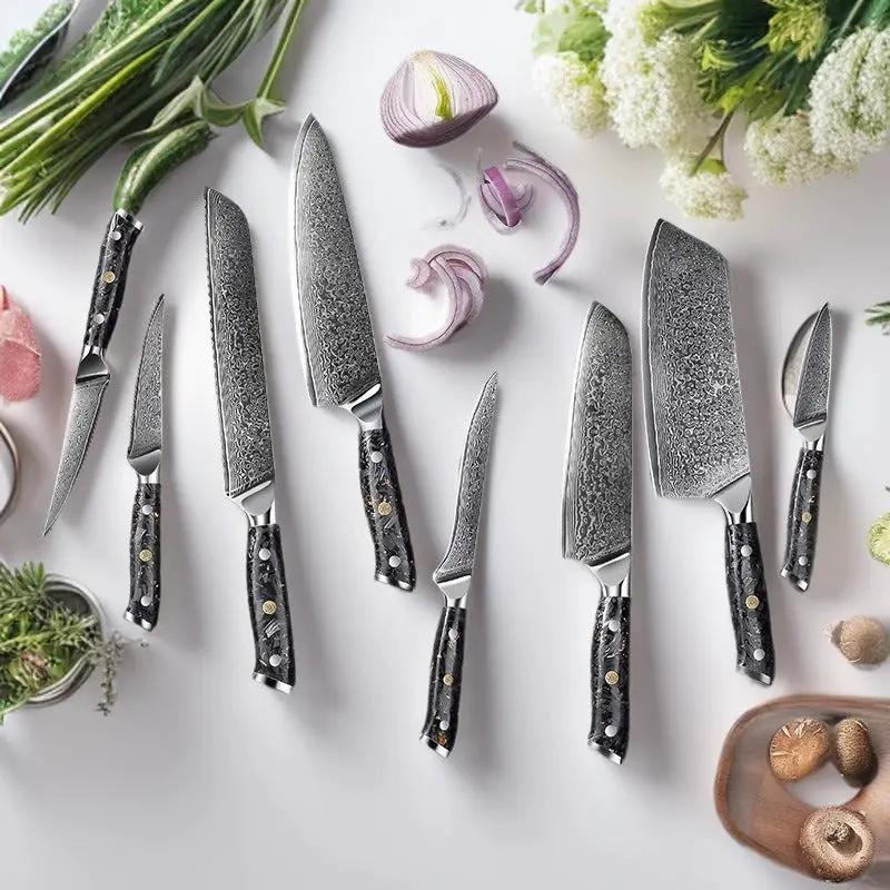 67-layer Chef Peel Kitchen Knife Steel Core Kitchen Household 6.8In Japanese Knife by China Dropship