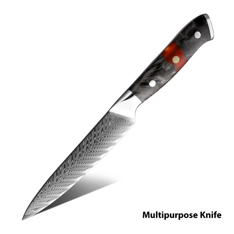67 Layers Damascus Steel Kitchen Knife Kit 127K Cutting Knife by China Dropship