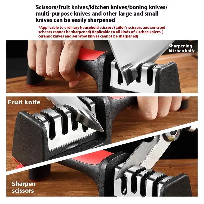 Multi-functional Creative Three-segment Four-part Form Fast Fabulous Sharpening Product 01 Black And Red Three by China Dropship