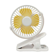 USB Mini Clip Fan Silent Rechargeable For Dorm Rooms by Action Outdoors Limited
