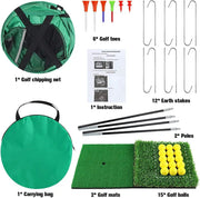 Golf Practice Net Hitting Net Golf Chipping Net Kit - Net + Balls + Mats by salelink.co.nz