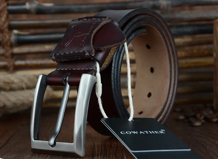 COWATHER Genuine Leather Casual Business Men's Belt by Mead's Supply & Equipment Outfitters limited