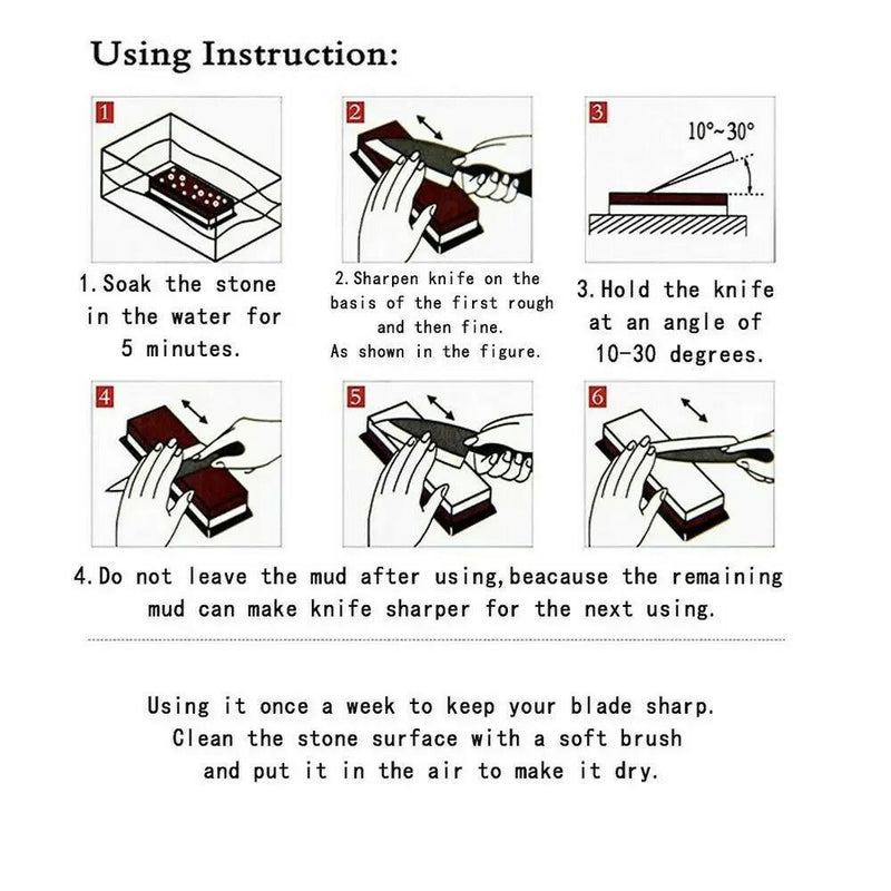 Dual Water Stone 3000/8000 Whetstone Knife Sharpener Sharpening Flattening by salelink.co.nz