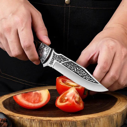 Stainless Steel Portable Portable Handle Meat Kitchen Knife Green No 7 Knife Leather Case by China Dropship