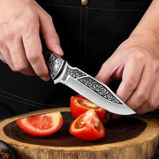 Stainless Steel Portable Portable Handle Meat Kitchen Knife Red No 7 Leather Case by China Dropship