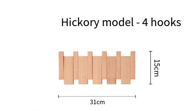 Simplicity Piano Key Wall Coat Rack Three Hook Wood Decor by Action Outdoors Limited