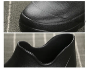 SIZE 14 Non-Slip Waterproof Ankle Boots Rubber Fashion Rain Bootie Shoes-BLACK by dealonline.co.nz